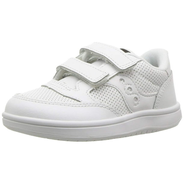 White/White 7 Medium US Toddler Saucony Girls Baby Jazz Court Sneaker 